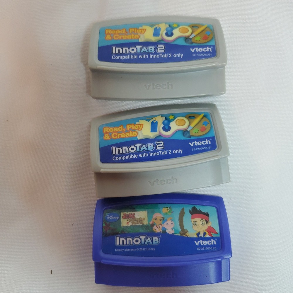 VTech InnoTab Game Lot Jake Never Land Pirates Read Play Create 3 Cartridges